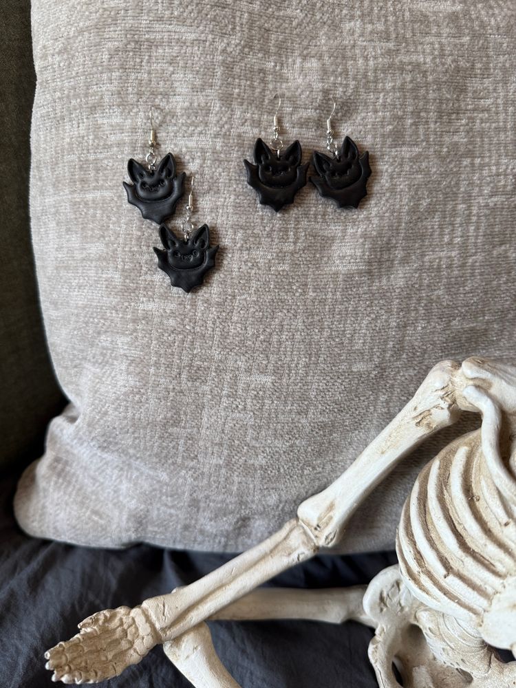 Bat Dangle Earrings – Playful Spooky Cute Bats