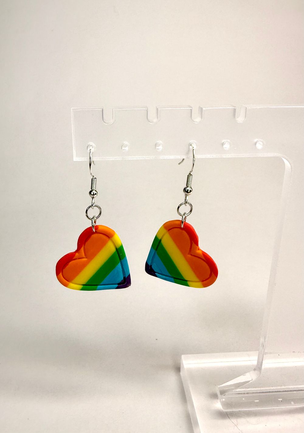 Rainbow Pride Solid Heart Earrings