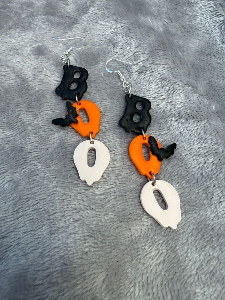 Boo & Bat Dangle Earrings | Spooky Cute Halloween Jewelry