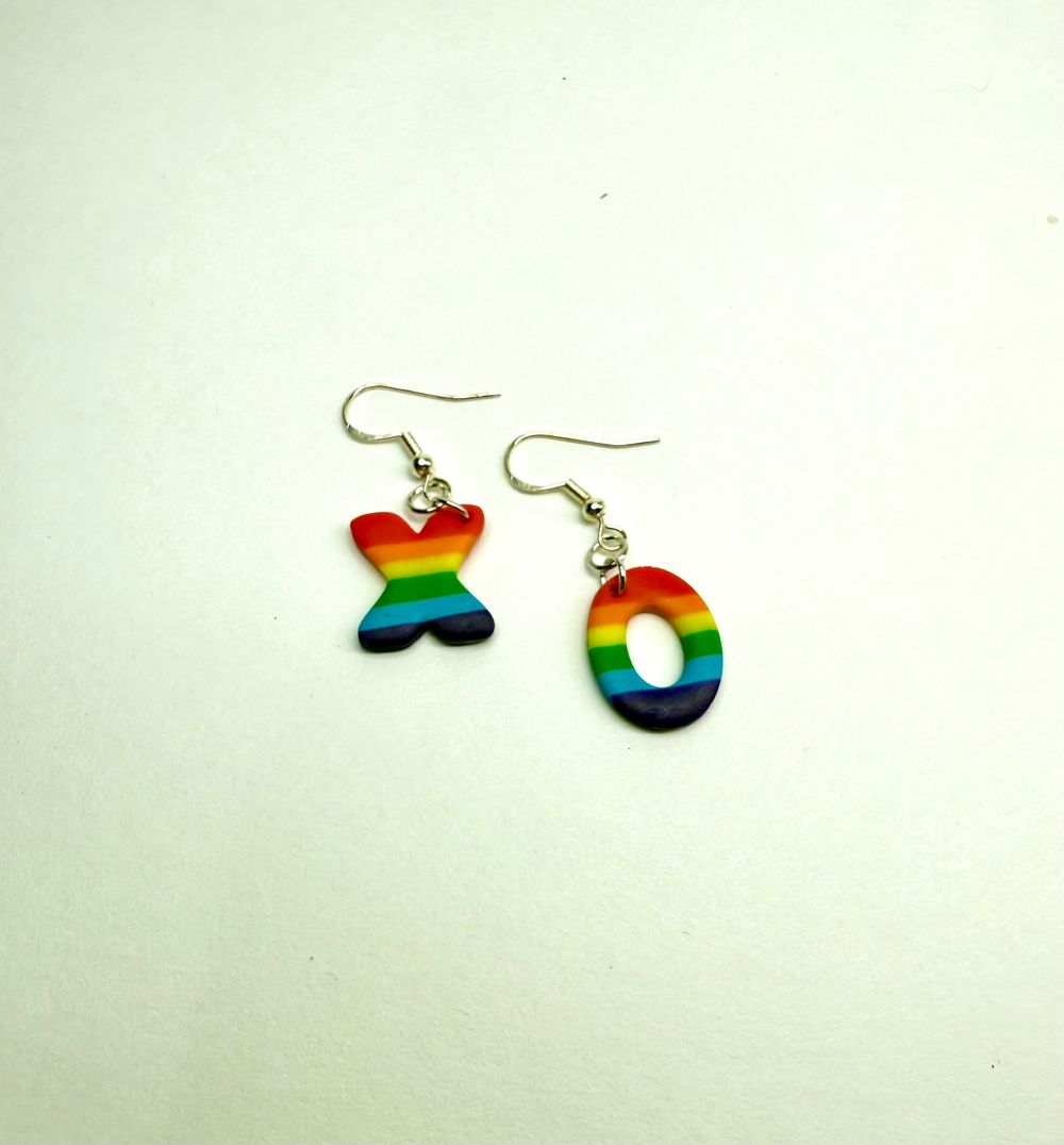 Rainbow Pride X & O Earrings