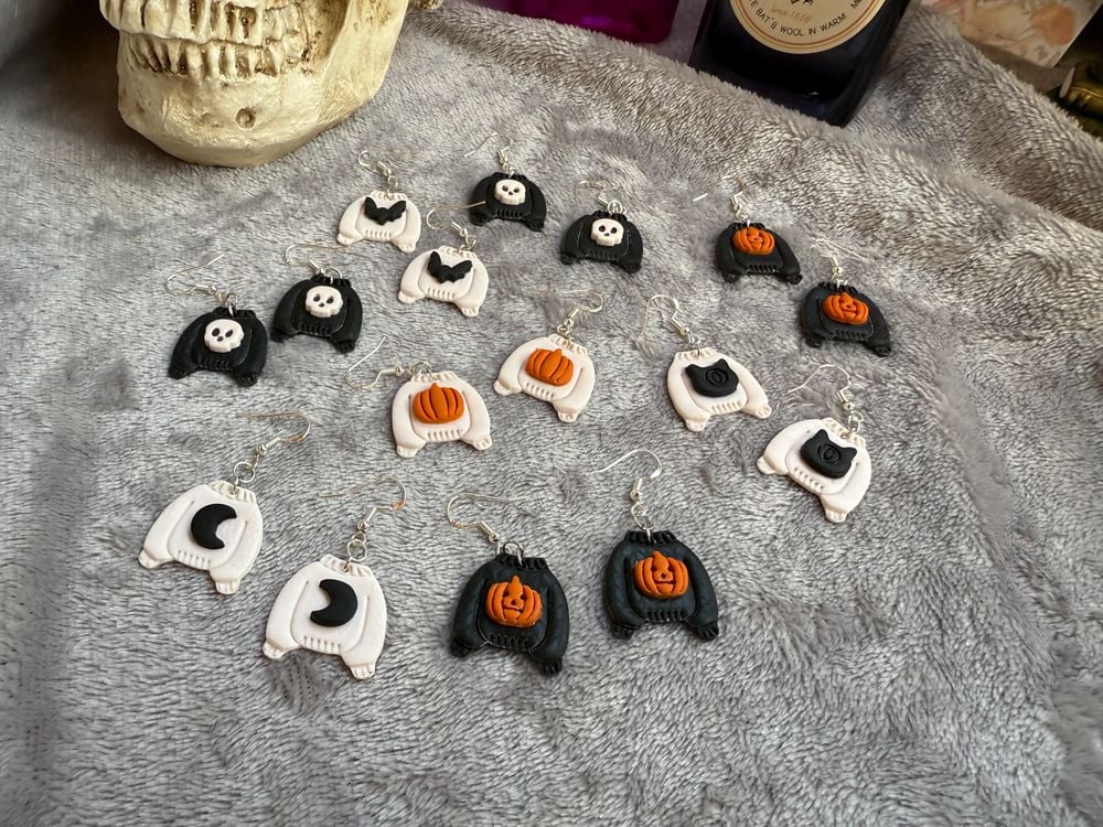 Spooky Sweater Earrings Collection — Cozy & Cute Fall Vibes